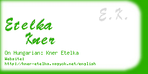 etelka kner business card
